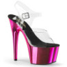 Pink rosso cromato 18 cm Pleaser ADORE-708 scarpe da pole dance