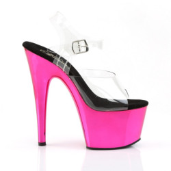 Pink rosso cromato 18 cm Pleaser ADORE-708 scarpe da pole dance