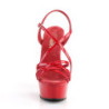 Rosso 15 cm Pleaser DELIGHT-613 Sandali Donna con Tacco
