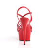 Rosso 15 cm Pleaser DELIGHT-613 Sandali Donna con Tacco