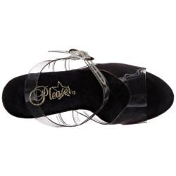 Rosa 20 cm FLAMINGO-808UVG Neon Plateau Sandali Tacco Altissimo