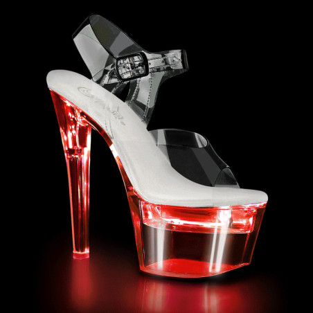 Bianco 18 cm FLASHDANCE-708 plateau sandali donna da lampadina LED