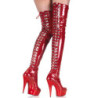 Rosso Verniciato 15,5 cm DELIGHT-3063 Plateau Stivali Alti