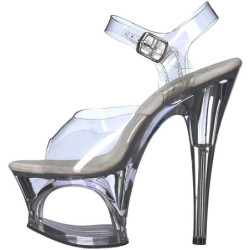 Trasparente 18 cm Pleaser MOON-708 Plateau Tacchi Alti a Spillo