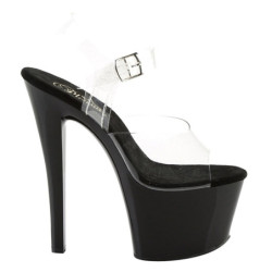 Nero Trasparente 18 cm SKY-308 Plateau Tacchi Alti a Spillo