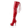 Rosso Verniciato 15,5 cm DELIGHT-3063 Plateau Stivali Alti
