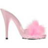 Pink 13 cm POISE-501F piume di marabu Mules Scarpe
