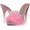 Pink 13 cm POISE-501F piume di marabu Mules Scarpe