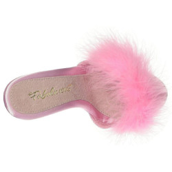 Pink 13 cm POISE-501F piume di marabu Mules Scarpe
