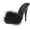 Nero 13 cm POISE-501F piume di marabu Mules Scarpe