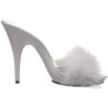 Bianco 13 cm POISE-501F piume di marabu Mules Scarpe