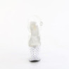 Trasparente sandali pleaser con strass plateau e tacco 19 cm ENCHANT-708RS