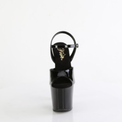 Nero 18 cm BLISS-709 plateau sandali donna tacco con perline