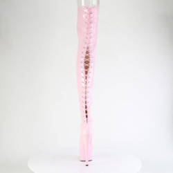 Verniciata rosa 18 cm ADORE-3850 stivali sopra il ginocchio con lacci