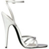 Bianco 15 cm Devious DOMINA-108 sandali tacchi a spillo