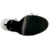 Bianco 15 cm Devious DOMINA-108 sandali tacchi a spillo