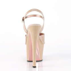 Beige 18 cm SKY-309TT sandali pleaser con suole dorato