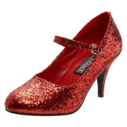 Décolleté glitter 8 cm GLINDA-50G cosplay mary jane scarpe décolleté da principessa