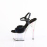 Trasparente plateau 18 cm ADORE-709HT Nero sandali tacchi alti donna