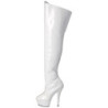 Bianco 15 cm KISS-3010 plateau suola stivali alti lunghi