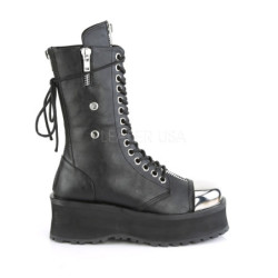 Nero Vegano 7 cm GRAVEDIGGER-14 stivali demoniacult unisex - stivali plateau