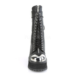 Nero Vegano 7 cm GRAVEDIGGER-14 stivali demoniacult unisex - stivali plateau