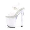 Trasparente 20 cm ILLUMINATOR-808 sandali da pole dance con plateau LED