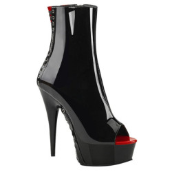 Verniciata 15 cm DELIGHT-1025 stivaletti spuntate tacco altissime