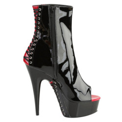 Verniciata 15 cm DELIGHT-1025 stivaletti spuntate tacco altissime