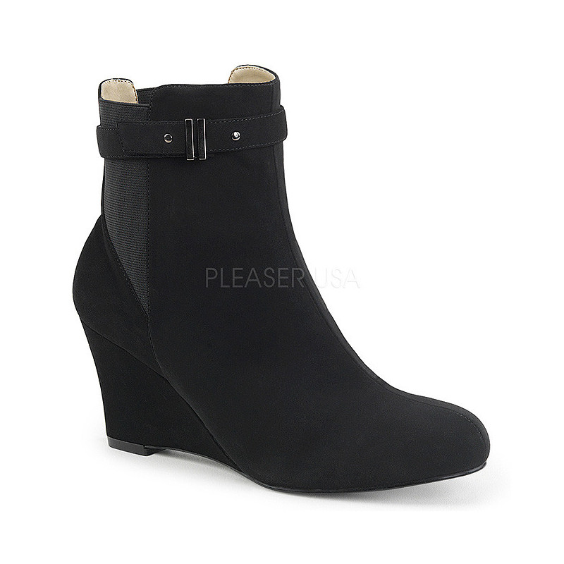 Nero Suede 7,5 cm KIMBERLY-102 grandi taglie stivaletti donna