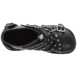 Ecopelle 8 cm DemoniaCult SCENE-30 stivaletti gotico con fibbie