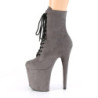Grigio faux suede 20 cm FLAMINGO-1020FS stivaletti da pole dance
