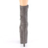 Grigio faux suede 20 cm FLAMINGO-1020FS stivaletti da pole dance