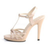 Beige Vernice 12 cm FLAIR-420 Sandali Donna con Tacco