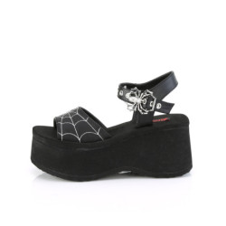 Vegano 6,5 cm DemoniaCult FUNN-10 sandali con plateau lolita emo