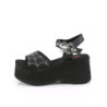 Vegano 6,5 cm DemoniaCult FUNN-10 sandali con plateau lolita emo
