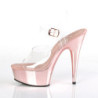 Rosa 15 cm Pleaser DELIGHT-608 scarpe da cubista e spogliarellista cromo