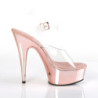 Rosa 15 cm Pleaser DELIGHT-608 scarpe da cubista e spogliarellista cromo
