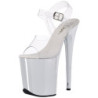 Trasparente 20 cm FLAMINGO-808 Tacchi Alti Cromo Plateau