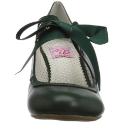 Verde 6,5 cm WIGGLE-32 retro vintage scarpe décolleté maryjane tacco spesso
