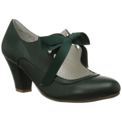 Verde 6,5 cm WIGGLE-32 retro vintage scarpe décolleté maryjane tacco spesso
