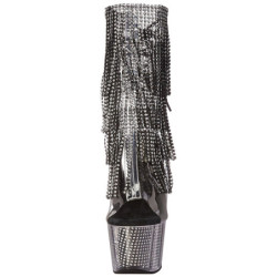 Nero 18 cm ADORE-1017SRS stivaletti con frange donna tacco alto