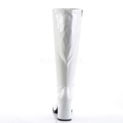 Bianco Verniciata 7,5 cm GOGO-300WC Stivali da donna con gambale largo