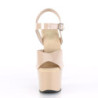 Tacco alto beige 18 cm SKY-308N elasticizzato tacco alto plateau