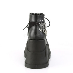 Ecopelle 12 cm STOMP-18 lolita stivaletti con zeppa plateau