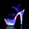 Trasparente 18 cm ADORE-708GXY Neon plateau sandali donna con tacco