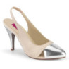Beige 10 cm DREAM-405 Décolleté slingback per trans