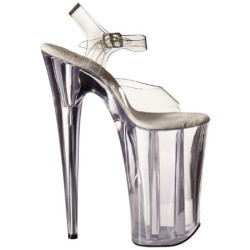 Trasparente 25,5 cm BEYOND-008 tacchi estremi - scarpe tacco più plateau alto