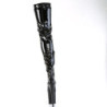Vinile crotch 20 cm FLAMINGO-4000 Neri stivali alti donna al ginocchio