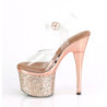Trasparente 18 cm ESTEEM-708CHLG piattaforma sandali tacco alto exotic pole oro